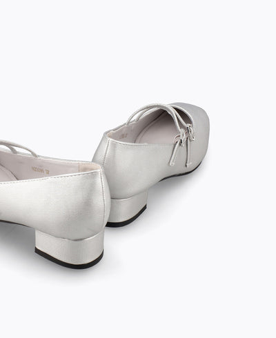 Carrie Mary Janes - Silver