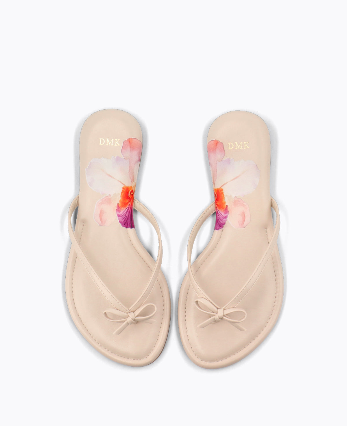 Celeste Thong Flat Sandals - Beige