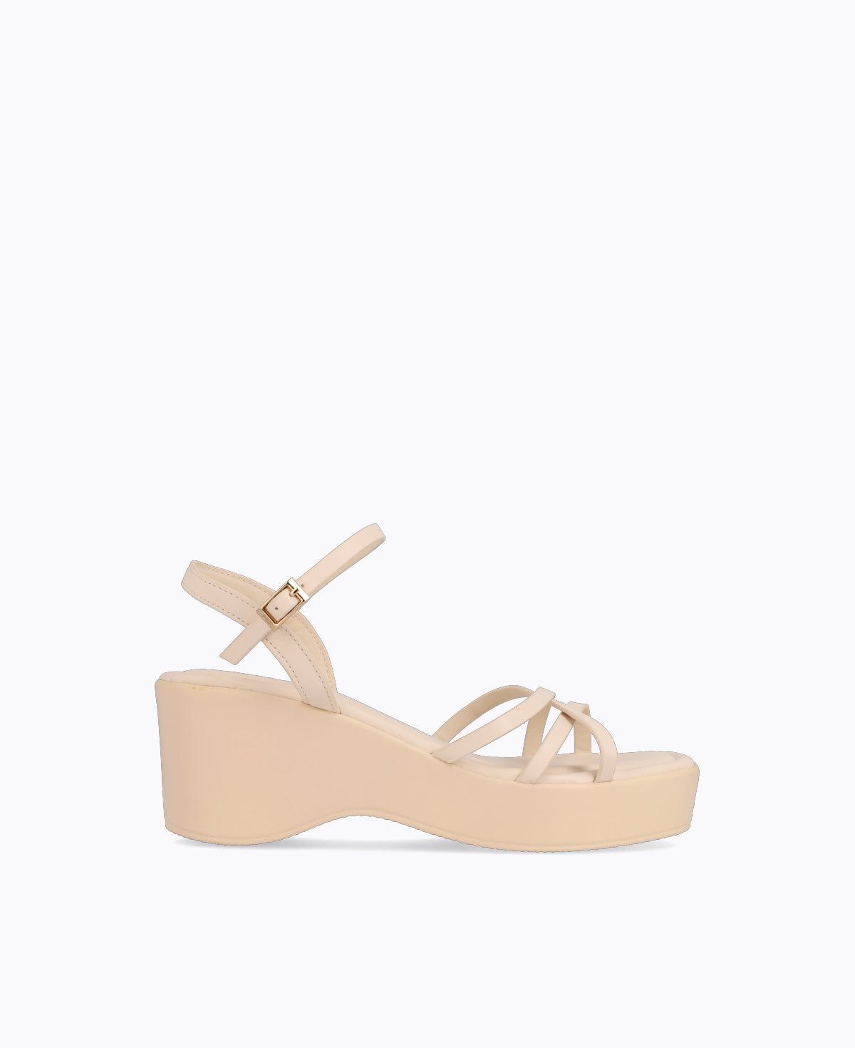 Celestial Platform Heel Sandals - Beige