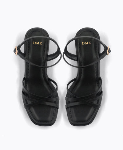 Celestial Platform Heel Sandals - Black