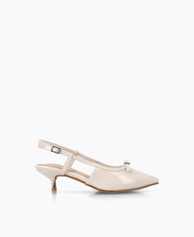 Celine Slingback Heel Pumps - Beige
