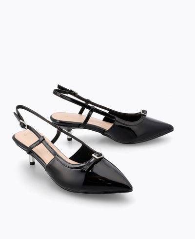 Celine Slingback Heel Pumps - Black