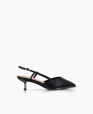Clara Slingback Heel Pumps - Black
