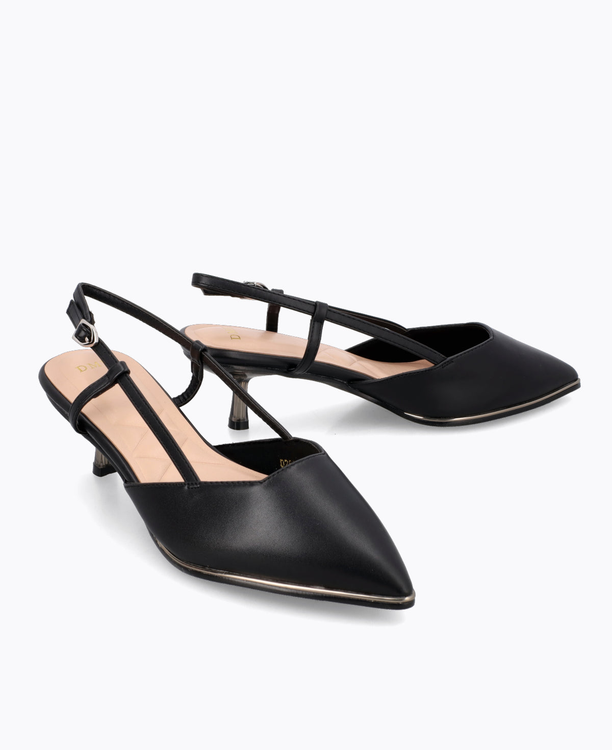 Clara Slingback Heel Pumps - Black