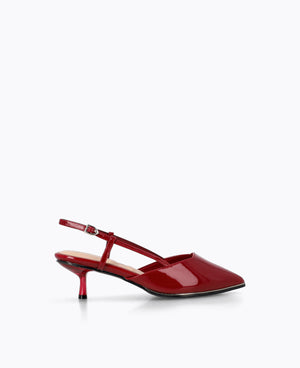 Clara Slingback Heel Pumps - Maroon