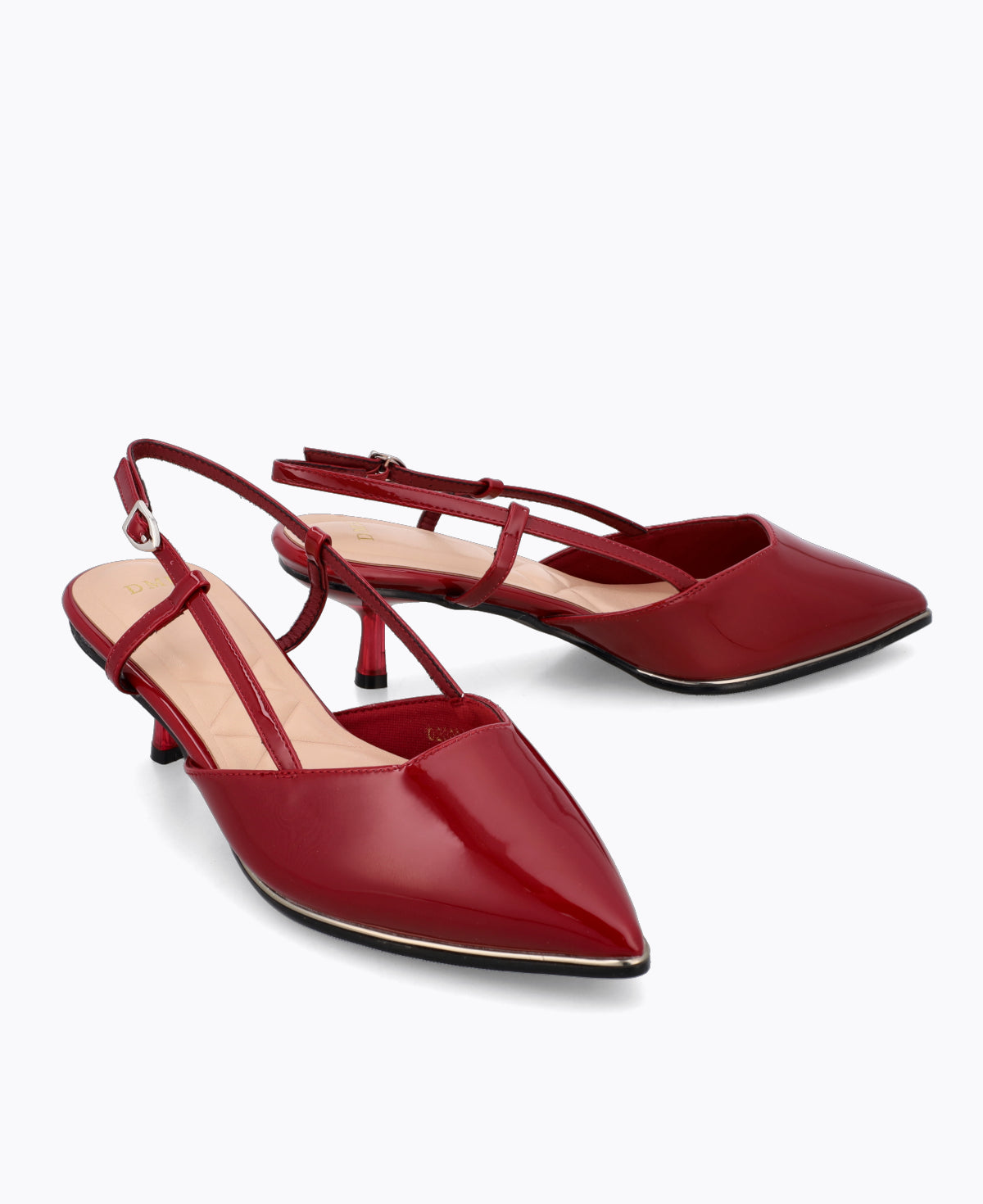 Clara Slingback Heel Pumps - Maroon