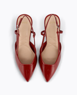Clara Slingback Heel Pumps - Maroon