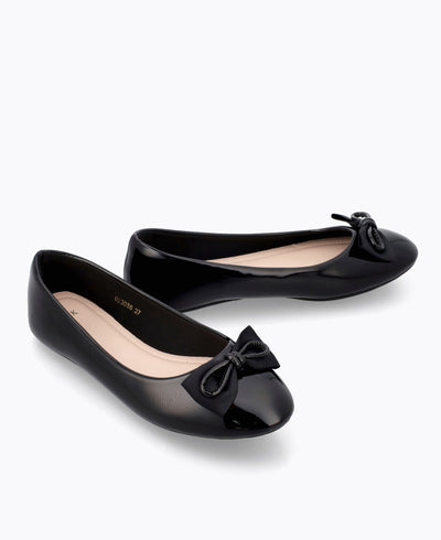Claudia Ballerina Flats - Black