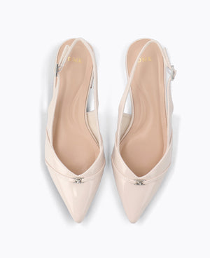 Colette Slingback Heel Pumps - Beige