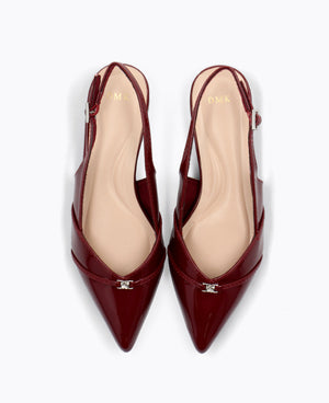 Colette Slingback Heel Pumps - Maroon