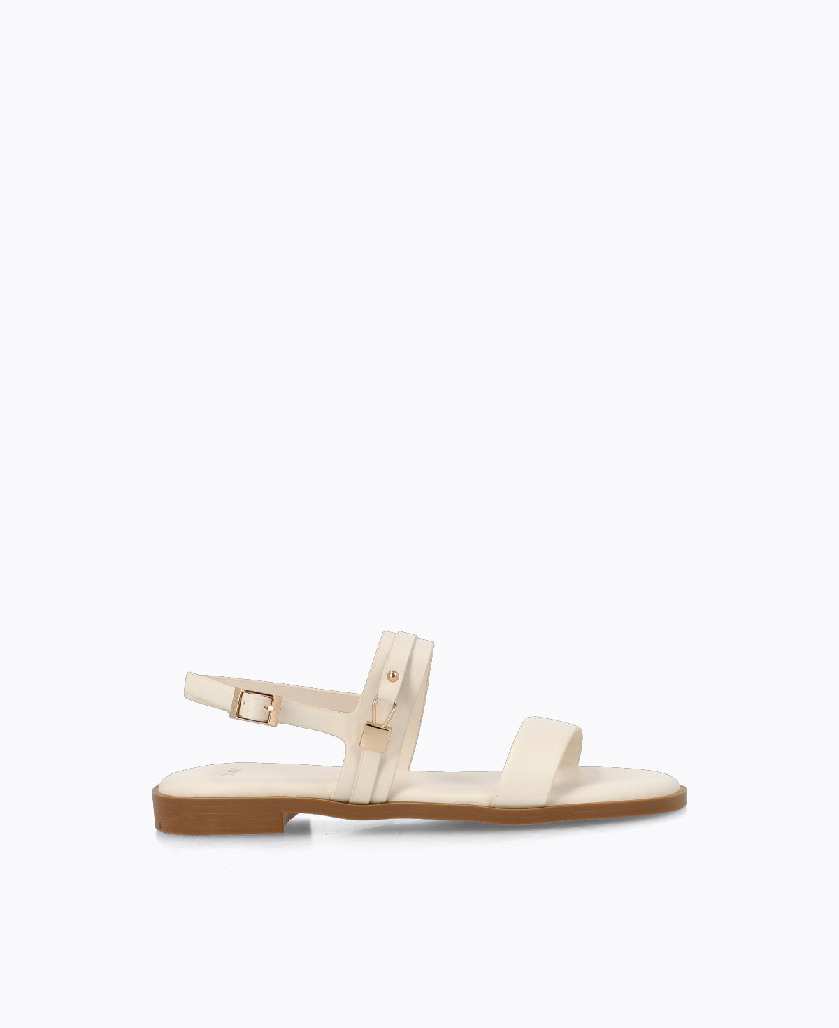 Elena Flat Sandals - Beige