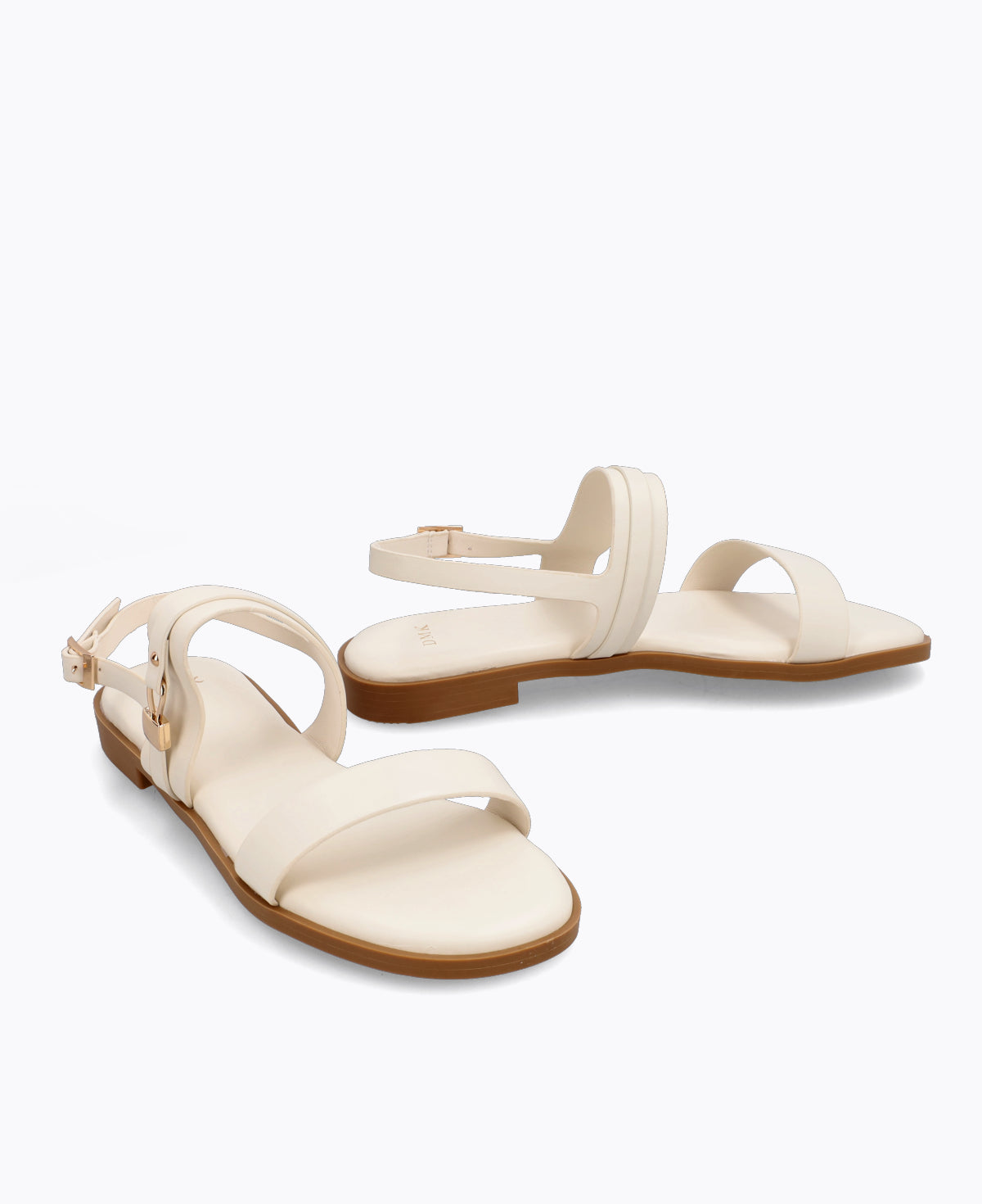 Elena Flat Sandals - Beige