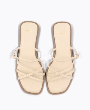 Elly Flat Sandals - Beige