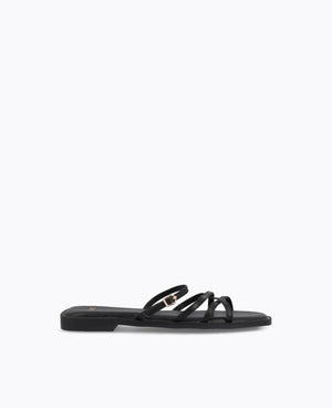 Elly Flat Sandals - Black