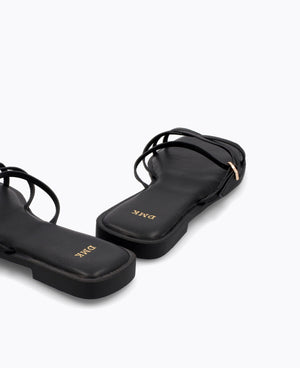 Elly Flat Sandals - Black