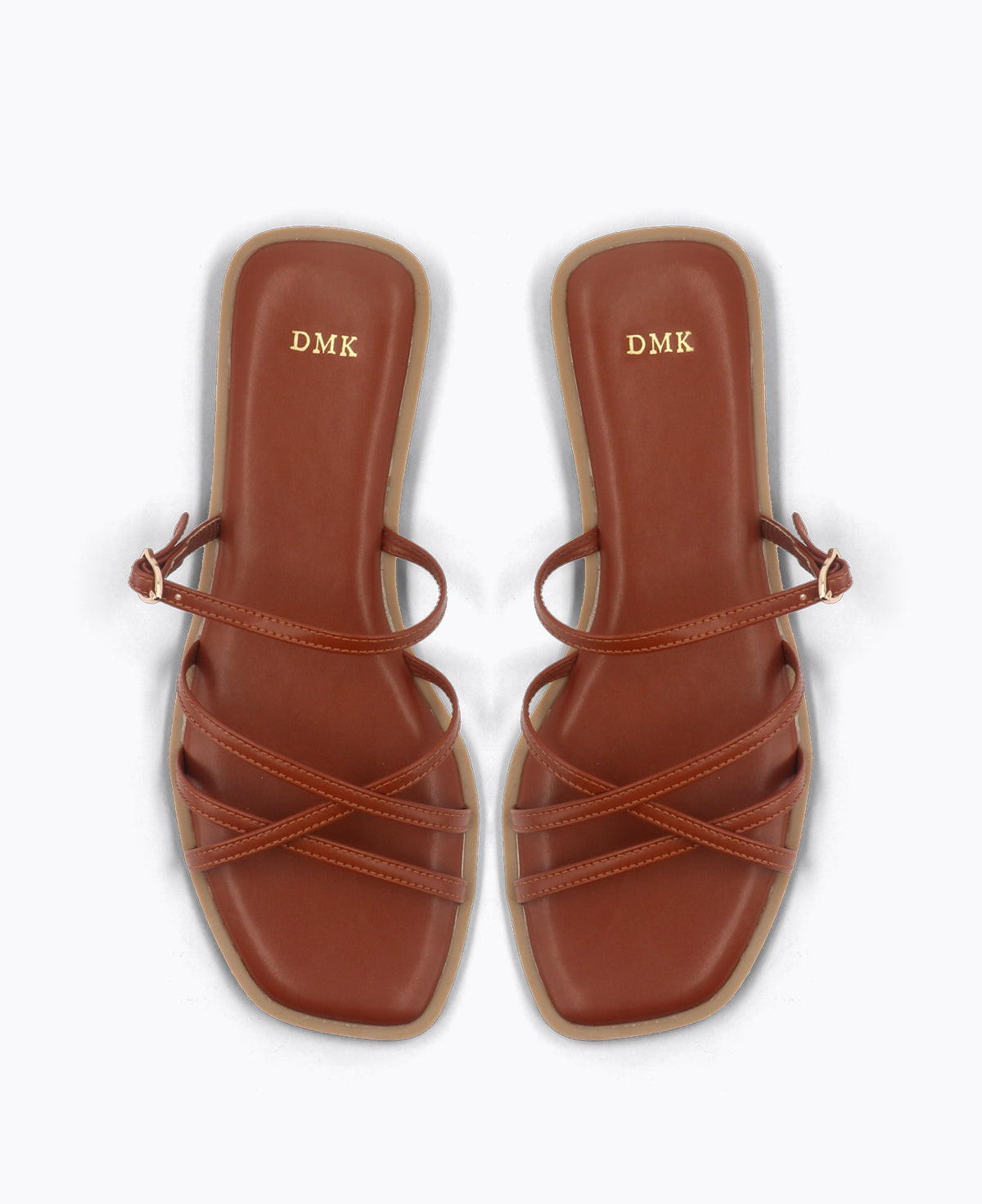 Elly Flat Sandals - Brown