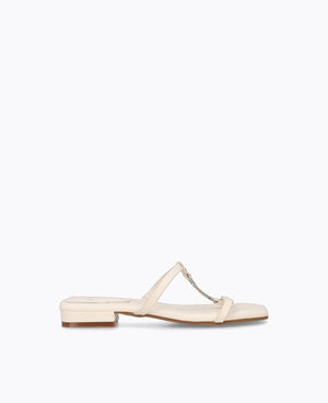 Emma Flat Sandals - Beige