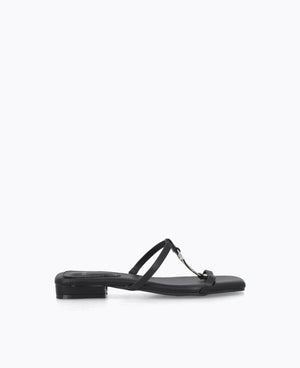Emma Flat Sandals - Black