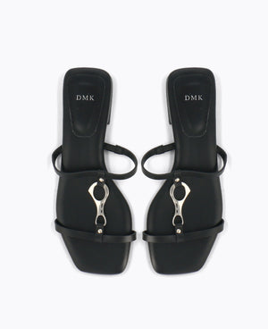 Emma Flat Sandals - Black