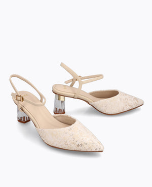 Esme Heel Pumps - Beige