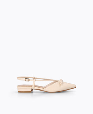 Estelle Slingback Flat Pumps - Beige