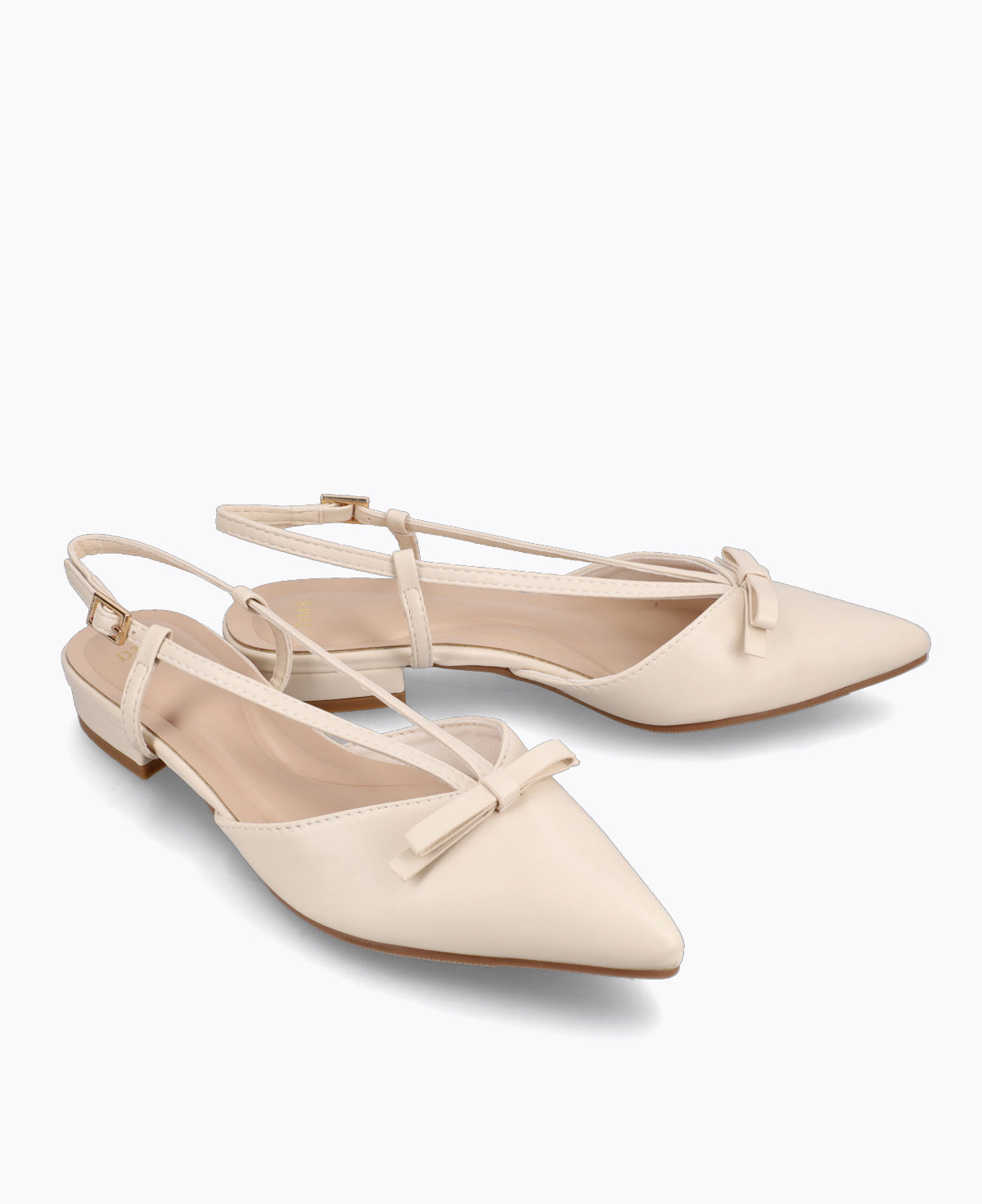 Estelle Slingback Flat Pumps - Beige