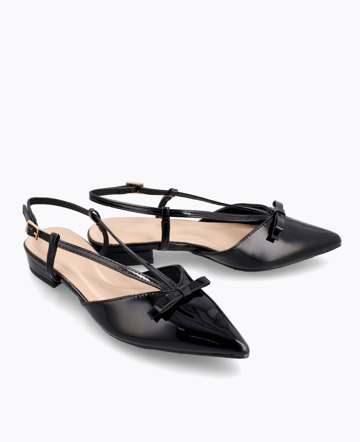 Estelle Slingback Flat Pumps - Black