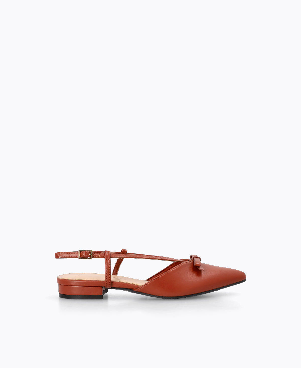 Estelle Slingback Flat Pumps - Brown