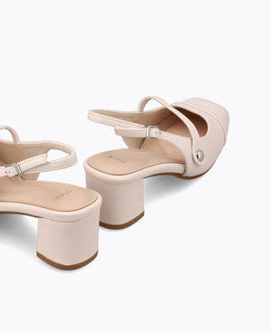 Haelyn Slingback Mary Janes - Beige