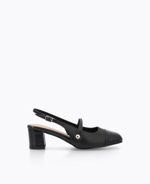 Haelyn Slingback Mary Janes - Black