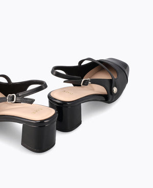 Haelyn Slingback Mary Janes - Black