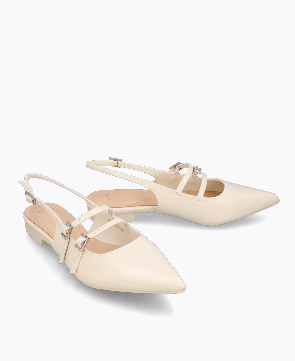 Inca Slingback Mary Jane Flats V2 - Beige