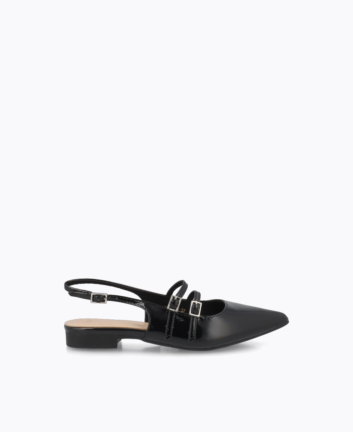 Inca Slingback Mary Jane Flats V2 - Black