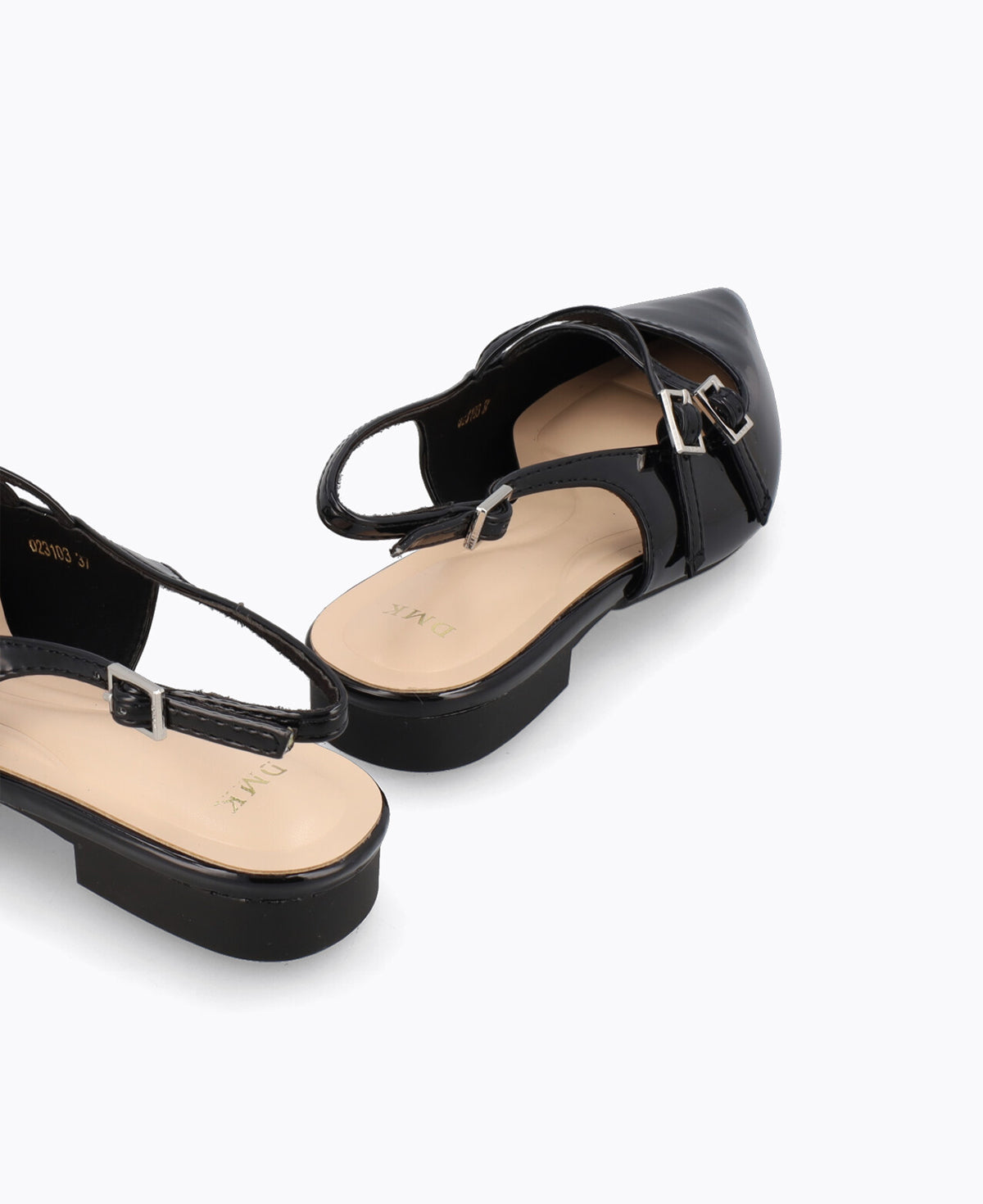 Inca Slingback Mary Jane Flats V2 - Black