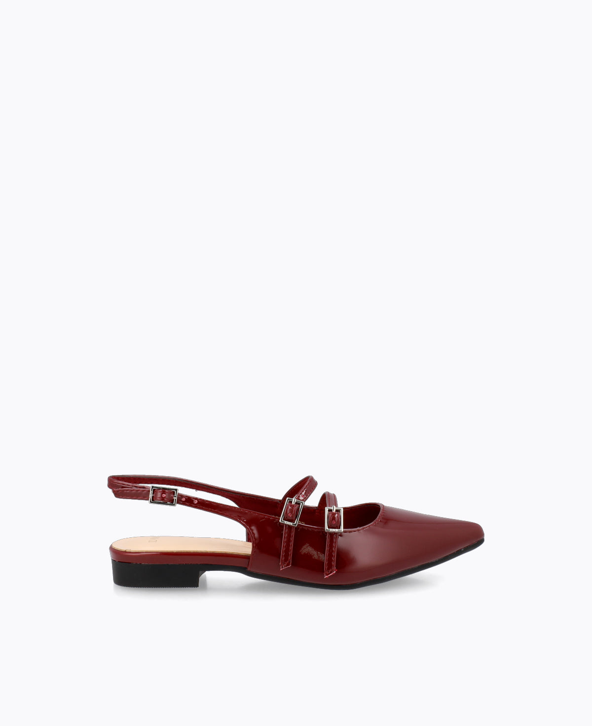 Inca Slingback Mary Jane Flats V2 - Maroon