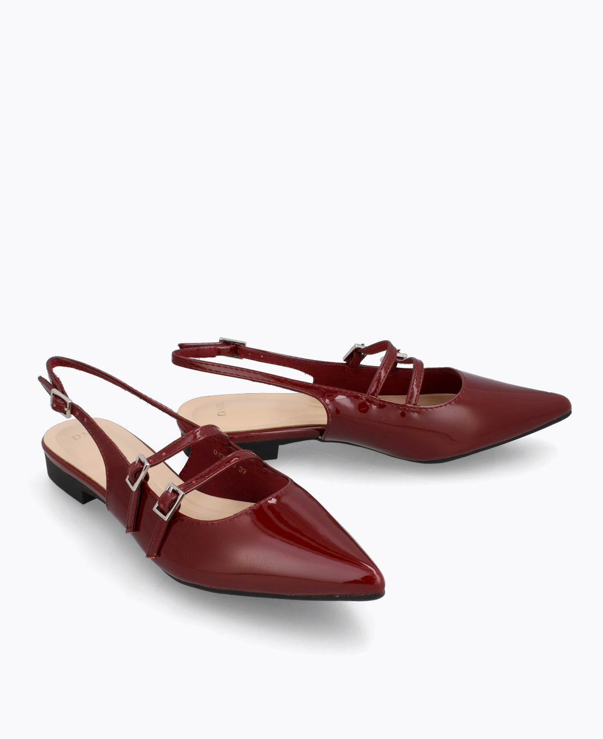 Inca Slingback Mary Jane Flats V2 - Maroon