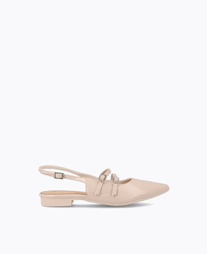 Inca Slingback Mary Jane Flats V2 - Nude