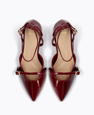 Inez Heel Pumps - Maroon