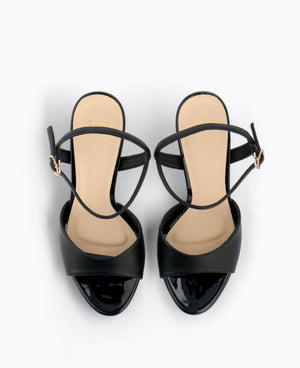 Isadora Platform Heel Sandals - Black