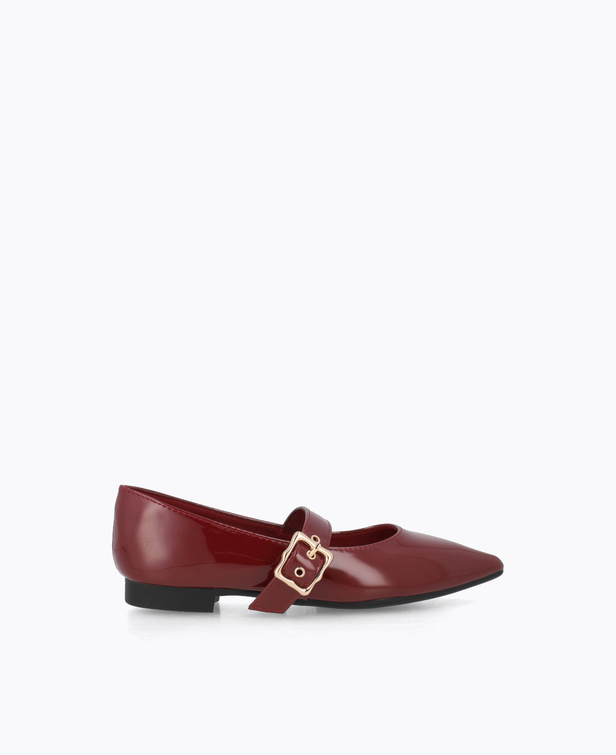 Jacey Mary Janes Flats - Maroon