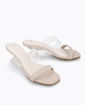 Jackie Heel Sandals - Beige