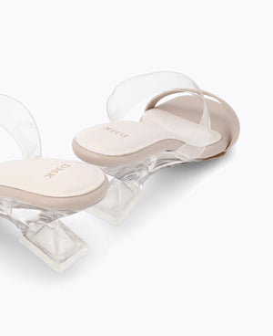 Jackie Heel Sandals - Beige