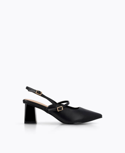 Jazmine Slingback Heel Pumps - Black