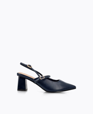 Jazmine Slingback Heel Pumps - Navy
