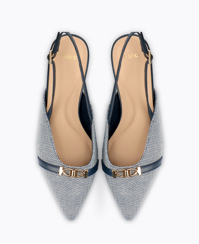Jean Slingback Pumps - Blue