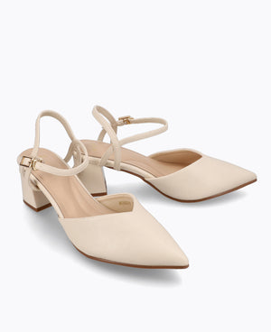 Jessie Heel Pumps - Beige