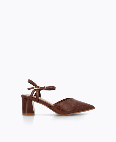 Jessie Heel Pumps - Brown