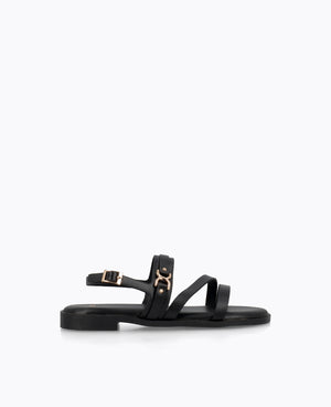 Jolie Flat Sandals - Black