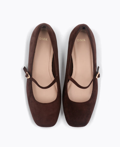 Juliana Mary Jane Flats - Brown