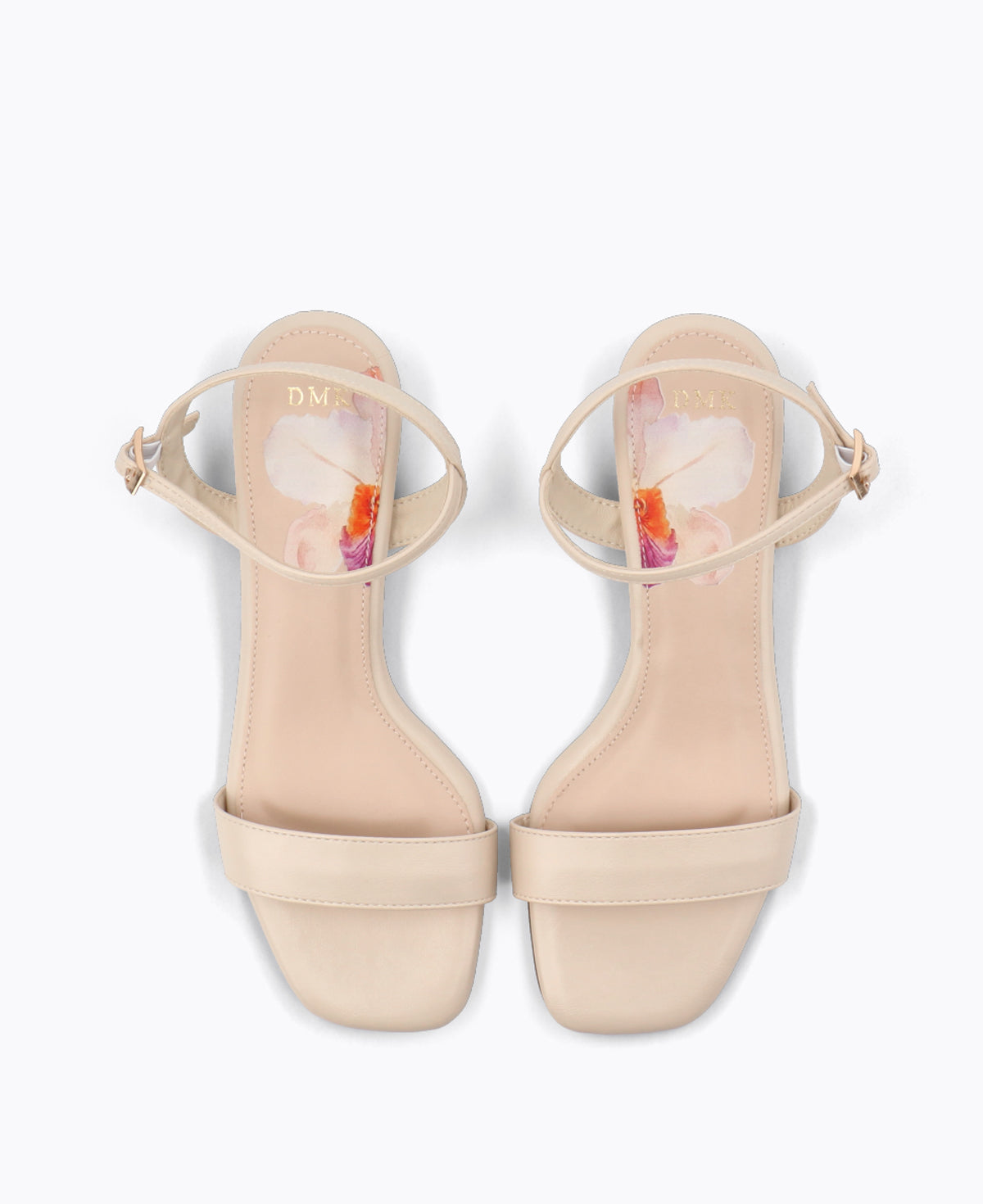 Julie Block Heel Sandals - Beige